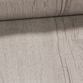 Ubrus PVC s textilním podkladem 123-2, světle béžové dřevo, š.140cm (metráž)