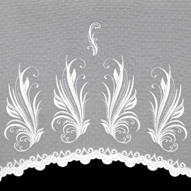 Kusová záclona LARISA jednobarevná bílá, výška 250 cm x šířka 180 cm (na dveře)