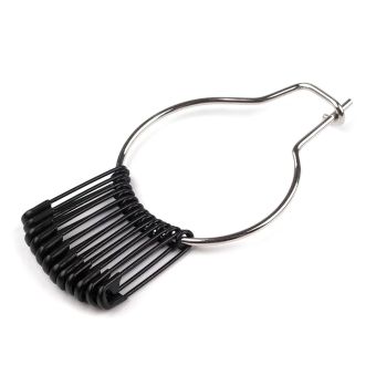 Celokovové spínací špendlíky KOH-I-NOOR 60973/310, černé, 19mm na kolečku, 12 kusů
