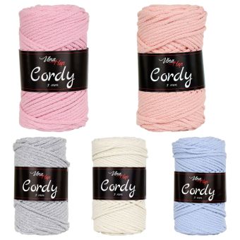 Pletací / háčkovací příze Vlna-Hep CORDY 3mm jednobarevná, 250g/100m