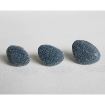 Bezpečnostní nos (čumáček) semišový, jednobarevný šedý, 10x12mm