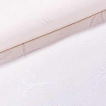 Dekorační látka / ubrusovina hieroglyfy, krémová, šířka 140cm (látka v metráži)