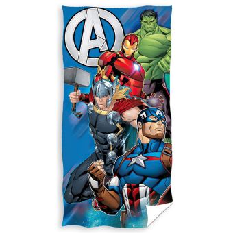 Dětská plážová osuška AVENGERS ENDGAME, modrá, froté, 70x140cm