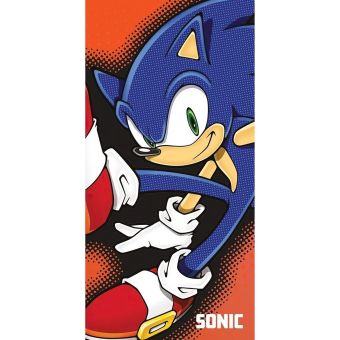 Dětská plážová osuška SONIC, modrá, froté, 70x140cm
