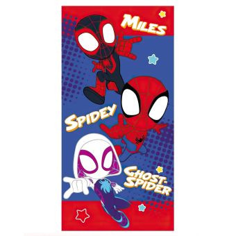 Dětská plážová osuška SPIDEY, modrá, froté, 70x140cm