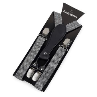 Šle dětské / chlapecké, délka 90cm, šíře 2,5cm, tvar Y, společenské, 650402/02 černá bílá