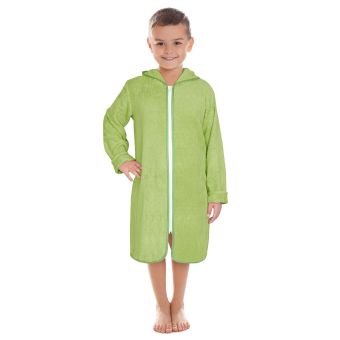 Župan FROTÉ NA ZIP 8753/052 zelený, bavlněné froté, 330 g/m², dětský (více velikostí)