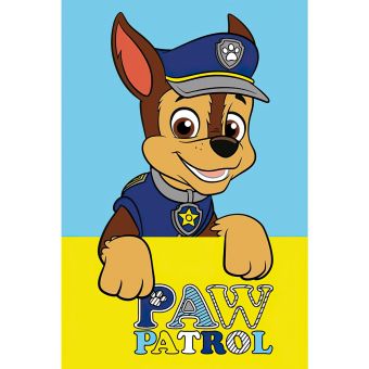 Dětský froté ručník TLAPKOVÁ PATROLA POLICISTA CHASE, modro-žlutý 30x50cm