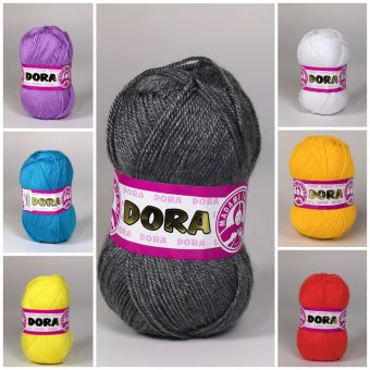 Pletací příze Madame Tricote paris DORA jednobarevná, klasická, 100g/250m