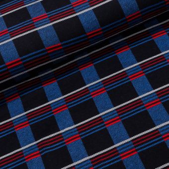 Flanel bavlněný A-3 modro-červené káro, š.150cm (látka v metráži)