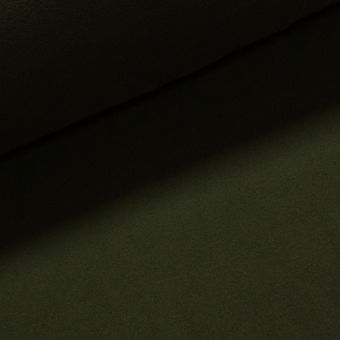 Fleece (flís) 069 jednobarevná uni tmavá khaki, š.150cm (látka v metráži)