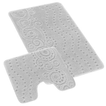 Koupelnová předložka BANY, UNI ORNAMENT SVĚTLE ŠEDÝ (více rozměrů)