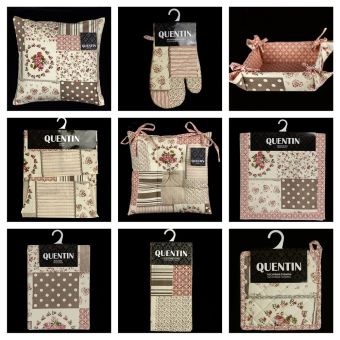 Kuchyňský set VINTAGE QK starorůžový patchwork (více možností)