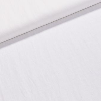 Lněné plátno MARTIN 1 jednobarevná bílá, š.150cm (látka v metráži)