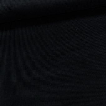 Manšestr bavlněný elastický MR1112-690, jednobarevný černý, š.150cm (látka v metráži)