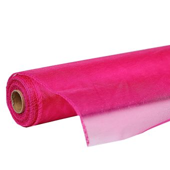 Organza dekorační 45484/5026 tmavě růžová, šíře 36cm, návin 9m