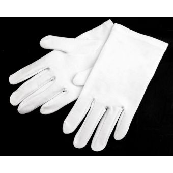 Pánské bavlněné společenské (taneční) rukavičky, 720804, bílé, uni velikost