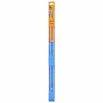 Pletací jehlice PONY, hliníkové, rovné, 2 kusy, délka 35cm, velikost 3mm
