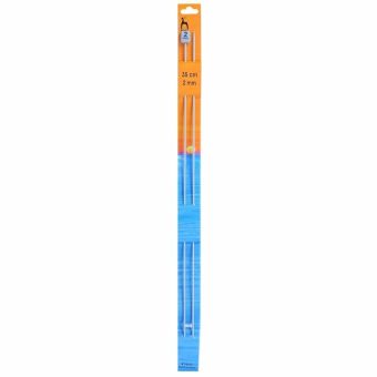 Pletací jehlice PONY, hliníkové, rovné, 2 kusy, délka 35cm, velikost 2mm