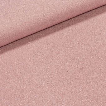 Polyesterový úplet LESK 2872/01 UNI jednobarevný starorůžový se třpytkami, š.140cm (látka v metráži)