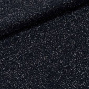 Polyesterový úplet LUREX 1555/02 UNI jednobarevný tmavě modrý s lurexem, š.150cm (látka v metráži)