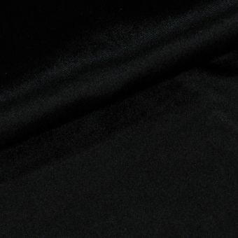 Polyesterový úplet / samet VELVET 8 UNI jednobarevný černý,  š.140cm (látka v metráži)