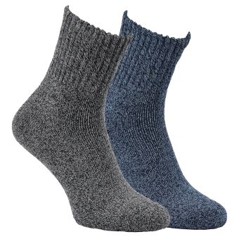 Ponožky zdravotní teplé 12778, melírované, klasické, bez gumiček, dámské, 2 páry (více velikostí)