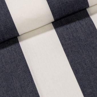 Potahové akrylové plátno (dralon, teflon) na zahradní nábytek, modro-bílý pruh, š.140cm (látka v metráži)