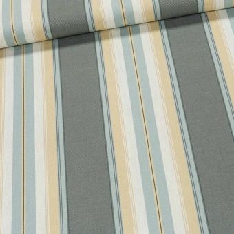Potahové akrylové plátno (dralon, teflon) na zahradní nábytek, šedo-béžové pruhy, š.140cm (látka v metráži)