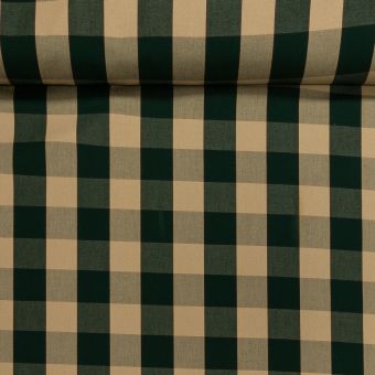 Potahové akrylové plátno (dralon, teflon) na zahradní nábytek, zeleno-béžová kostka, š.140cm (látka v metráži)
