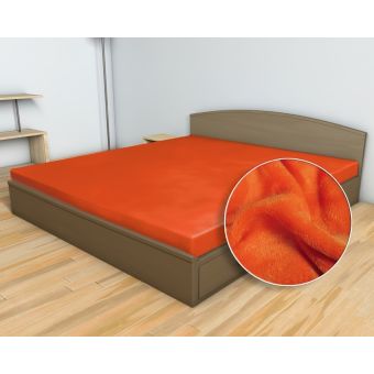 Prostěradlo MIKROFLANEL SLEEP WELL 180x200cm, rezavé