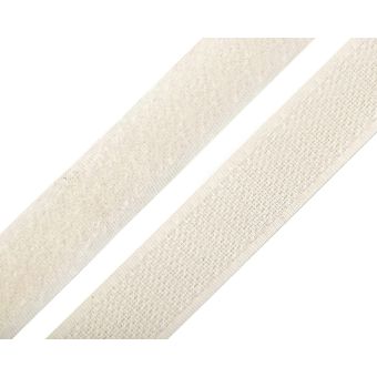 Suchý zip háček + plyš 740843/031 ecru, šířka 2cm (v metráži)