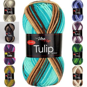 Pletací / háčkovací příze Vlna-Hep TULIP COLOR melírovaná, antipillingová, 100g/170m