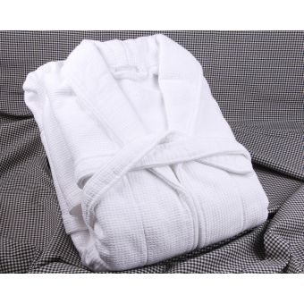 Župan SMARAGD bílý, bavlněné froté, unisex, 450g/m2, velikost L