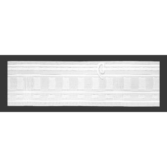 Záclonová řasící páska, stuha 13.85.000.1, multifunkční 4 v 1 (na Ikea háčky), řasení univerzální a 1:2, bílá, šířka 8,5cm (v metráži)
