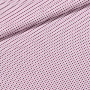 Bavlněné plátno Jolana JO008/25 sytě růžový puntík na bílé 2mm, š.160cm (látka v metráži)