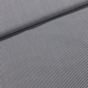 Bavlněné plátno Jolana JO002/03 černý a bílý proužek 2mm, š.150cm (látka v metráži)
