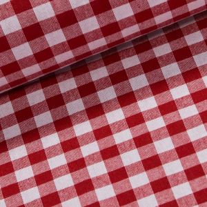 Bavlněný kanafas SOFI 1x1cm červený, š.140cm (látka v metráži)