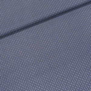 Bavlněné plátno 103000/2088 BLUE, bílé kvítky na tmavě modré, š.140cm (látka v metráži)