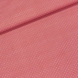 Bavlněné plátno 103000/2088 RED, bílé kvítky na červené, š.140cm (látka v metráži)