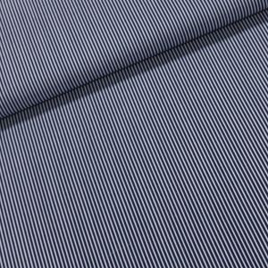 Bavlněné plátno Jolana JO002/02 tmavě modrý a bílý proužek 2mm, š.150cm (látka v metráži)