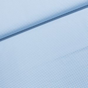 Bavlněné plátno  JOLANA JOT004/09, bílý puntík na světle modré, š.160cm (látka v metráži)