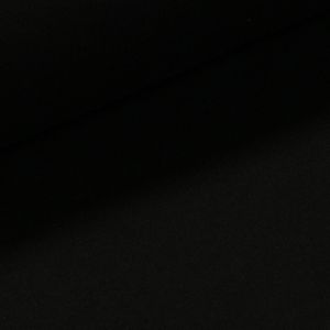 Bavlněný úplet TEPLÁKOVINA 6007/01 jednobarevná uni černá, počesaná, š.185cm (látka v metráži)
