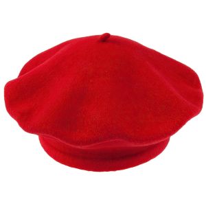 Dámský vlněný baret TONAK FLORA 001-030061, červený, univerzální velikost