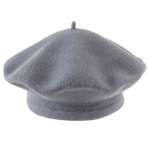 Dámský vlněný baret TONAK FLORA 001-080245, šedý, univerzální velikost