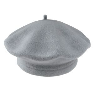 Dámský vlněný baret TONAK FLORA 001-080529, světle šedý, univerzální velikost
