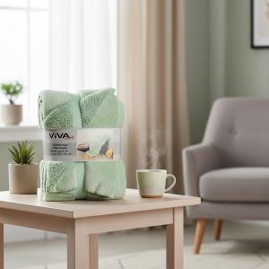 Deka z mikrovlákna beránek, jednobarevná mintová, 150x200cm