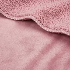 Deka z mikrovlákna beránek, jednobarevná starorůžová, 150x200cm