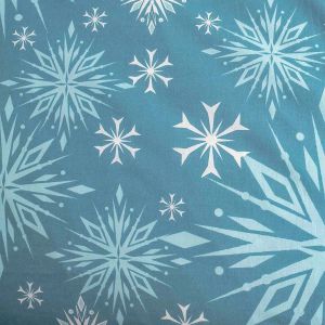 Dětské povlečení FROZEN LEDOVÉ KRÁLOVSTVÍ WHITE SNOWFLAKE, modré, bavlna hladká, 140x200cm + 70x90cm
