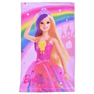 Dětský froté ručník BARBIE RŮŽOVÝ SVĚT, růžový, 30x50cm
